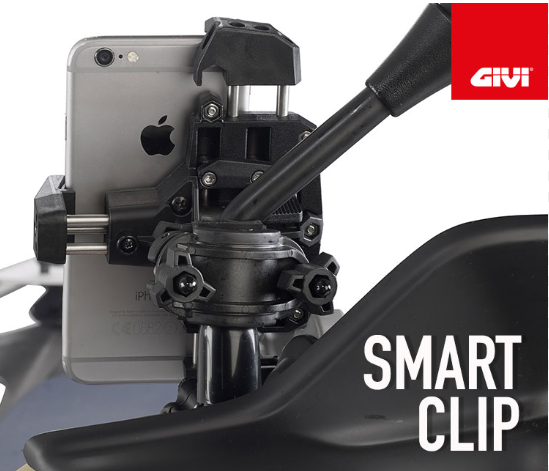 SUPPORT TÉLÉPHONE TAILLE L SMART CLIP POUR MOTO SCOOTER QUAD VÉLO TROTINETTE GIVI / RGS920L