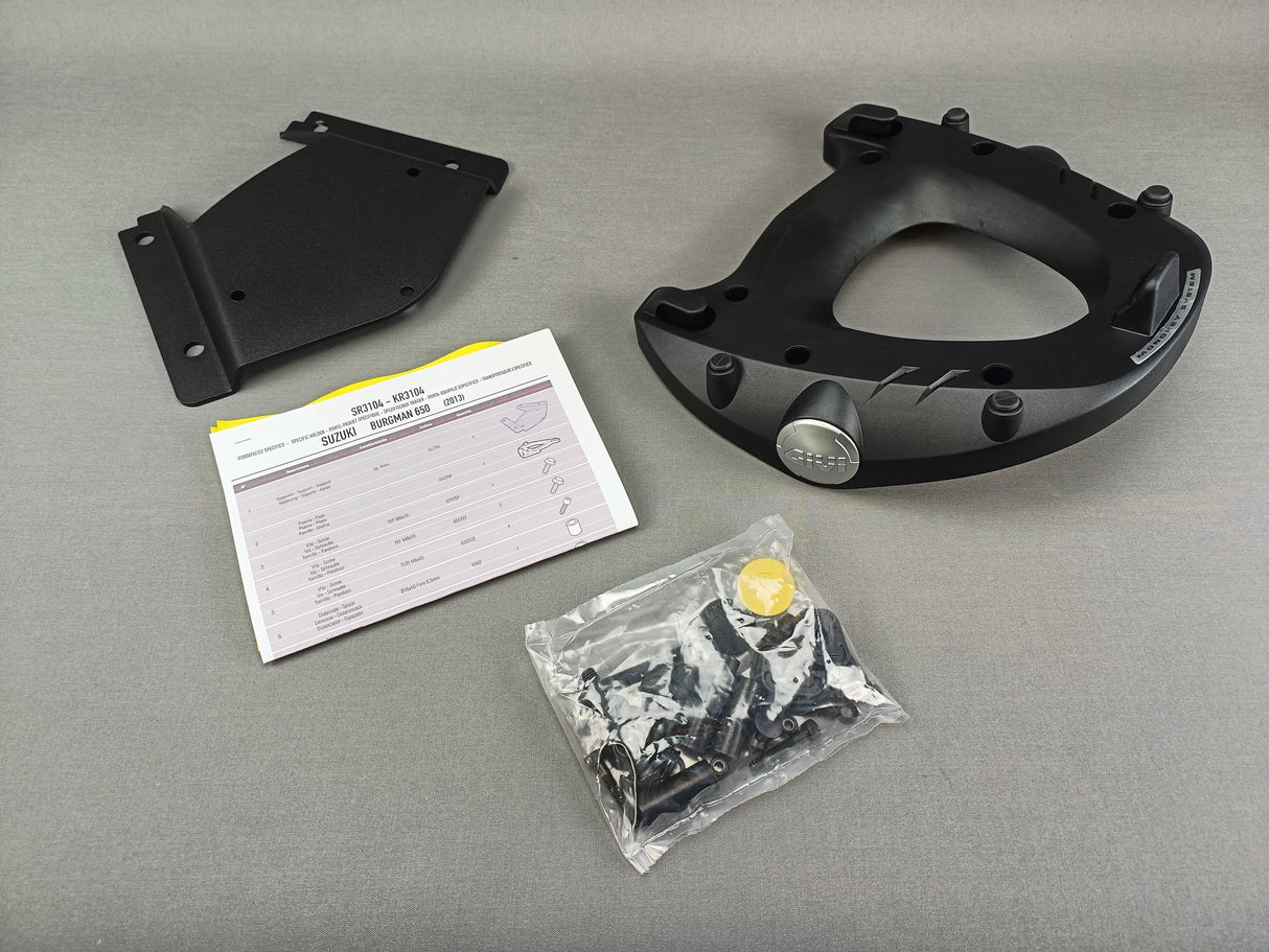 SUPPORT TOP CASE GIVI MONOKEY AN650BURGMAN 2002 À 2012 ET BURGMAN650 2013 À 2020 SUZUKI / RGSR3104