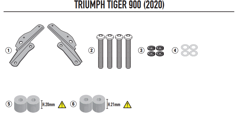 SUPPORT TOP CASE GIVI TIGER 900 2020 À 2025 TRIUMPH / RGSR6415