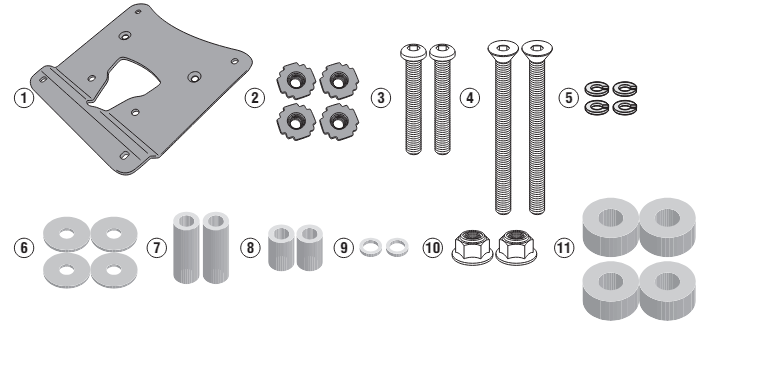 SUPPORT TOP CASE PIAGGIO MP3 350-400-500 2018 A 2021 GIVI / RGSR5613