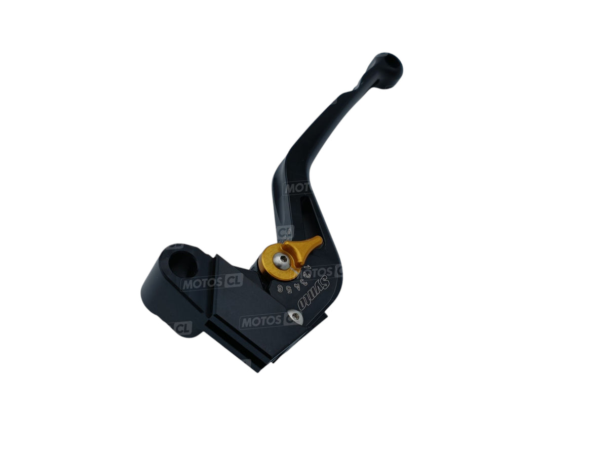 LEVIER D'EMBRAYAGE SYNTO ABM (KH31) EN ALUMINIUM USINÉ CNC LONG NOIR RÉGLABLE HOMOLOGUÉ KAWASAKI / RA101030-H15-V12