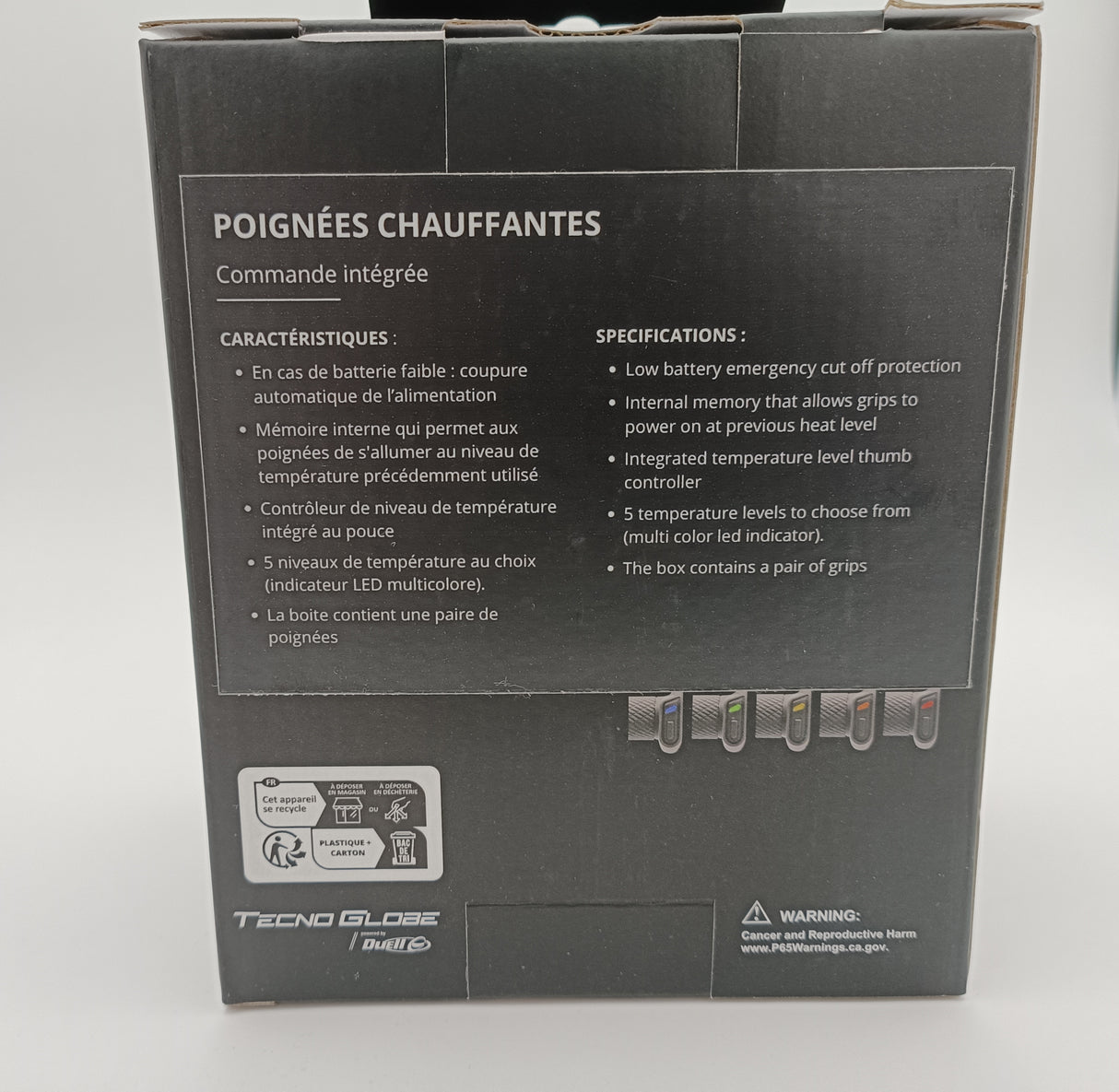 POIGNÉES CHAUFFANTES GOLD 120MM APOLLO II TECNO GLOBE / RTPC.GOLD.120.APO