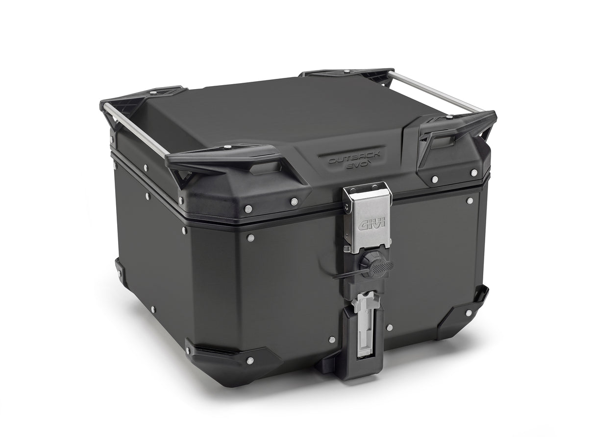 TOP CASE GIVI TREKKER OUTBACK EVO 42 EN ALUMINIUM PEINT EN NOIR SMART SECURITY LOCK MONOKEY/ RGOBKEV42B