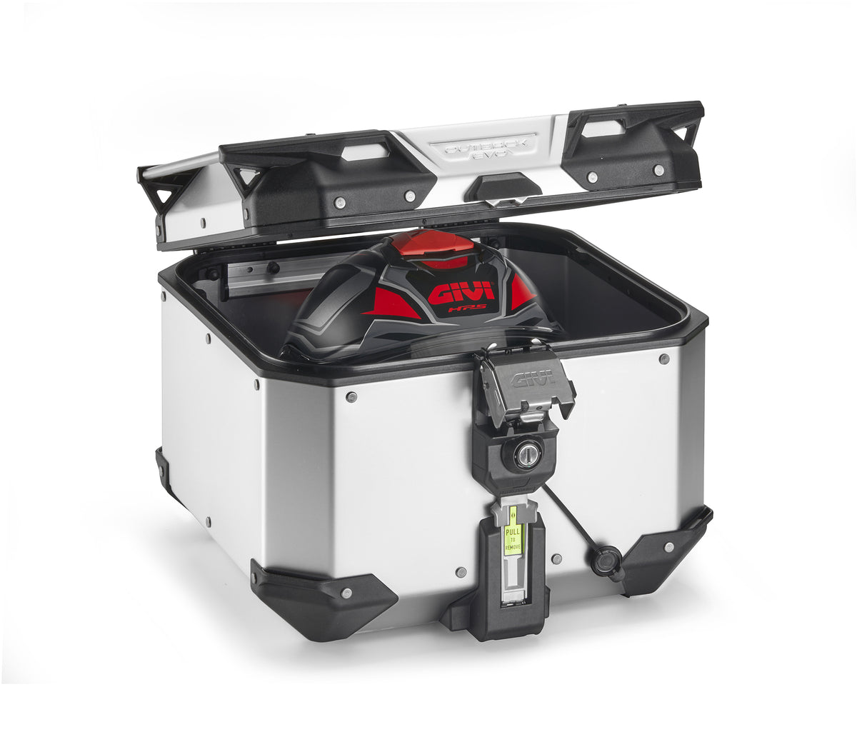TOP CASE GIVI TREKKER OUTBACK EVO 42 EN ALUMINIUM ANODISÉ SMART SECURITY LOCK MONOKEY/ RGOBKEV42AA