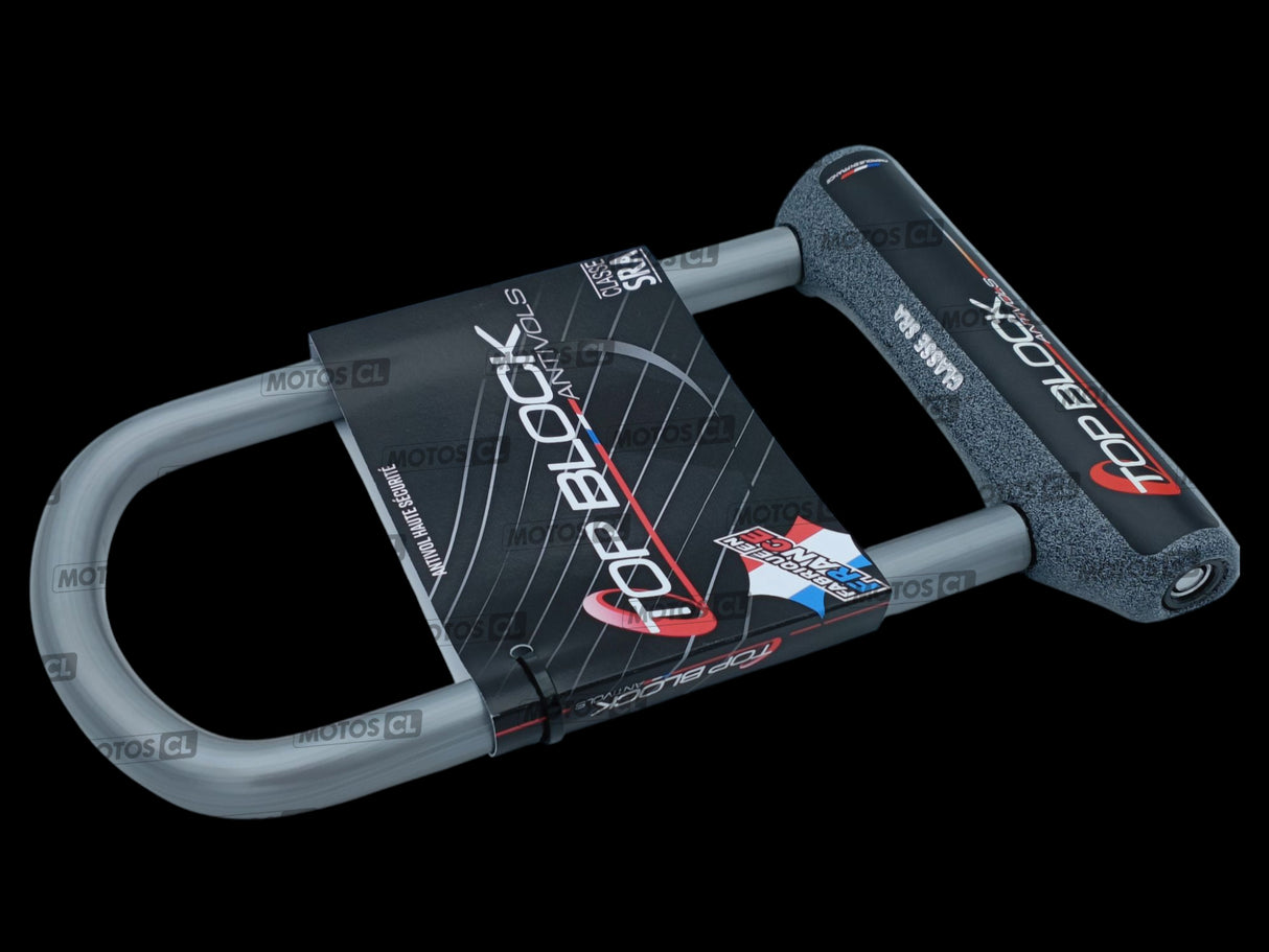 ANTIVOL U SILVER 16/210 Ø16MM UNIVERSEL ET OFFICIEL KAWASAKI-SUZUKI TOP BLOCK CLASSE SRA + CORDON DE RAPPEL OFFERT / RTSILVER210