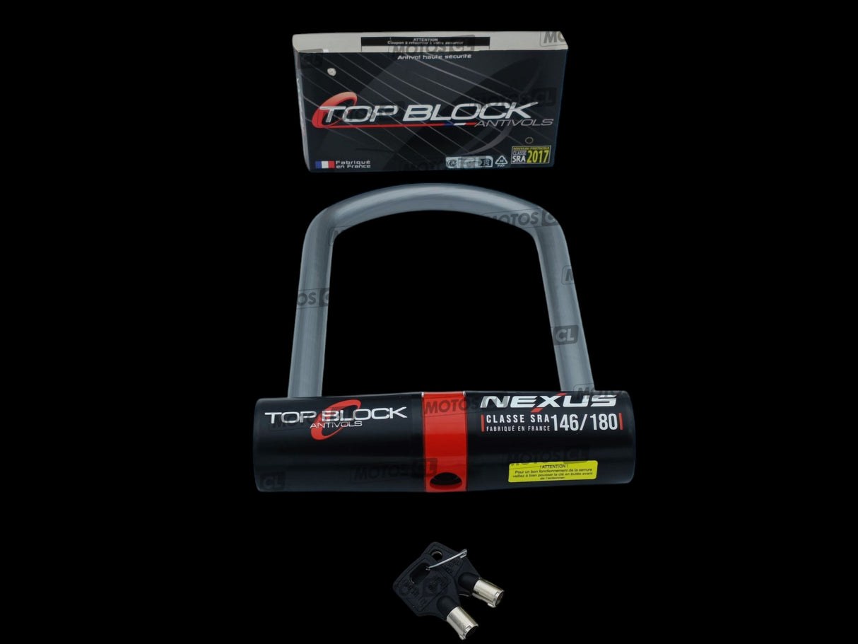 ANTIVOL U NEXUS 146/180 Ø16MM UNIVERSEL ET BMW-YAMAHA TOP BLOCK CLASSE SRA + CORDON DE RAPPEL OFFERT / RTNEXUS180_V2