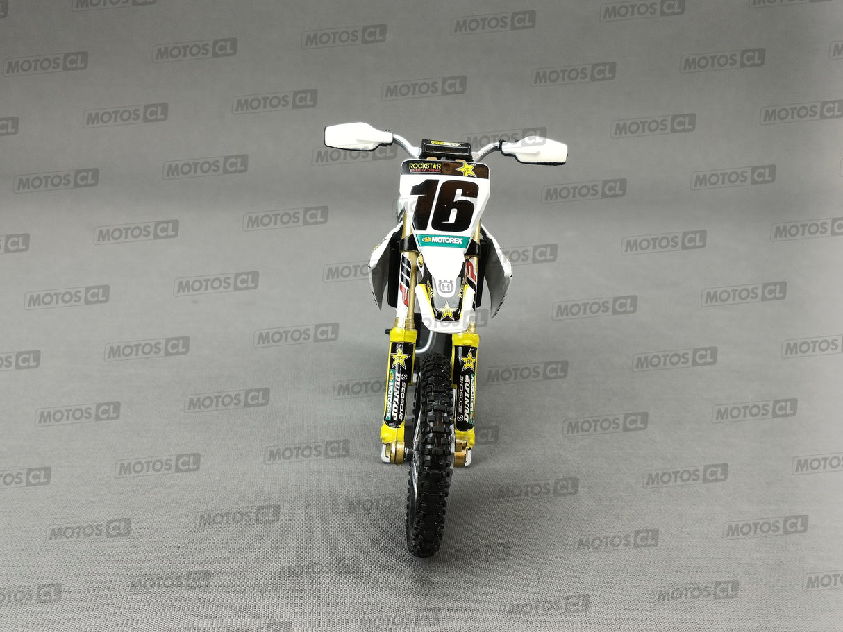 MINIATURE MOTOCROSS HUSQVARNA FC450 N°16 ZACH OSBORNE 1/12ÈME / RN085-58243