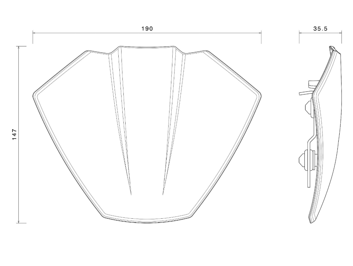 SAUTE-VENT ET COUVERCLE DE PHARE RIZOMA EN ALUMINIUM POUR DUCATI DIAVEL V4 2023 À 2026 / RRZDM166B