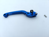 LEVIER DE FREIN PUIG 2.0 EN ALUMINIUM TAILLÉ MASSE LONG ARTICULÉ BLEU-NOIR MONTE SUR ADAPTATEUR PUIG / RP110AN