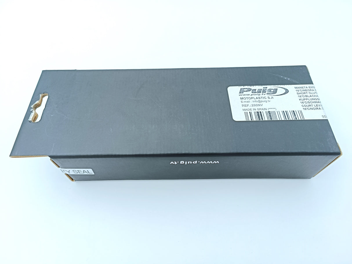 LEVIER D'EMBRAYAGE PUIG 2.0 EN ALUMINIUM TAILLÉ MASSE COURT NOIR-VERT MONTE SUR ADAPTATEUR PUIG / RP280NV