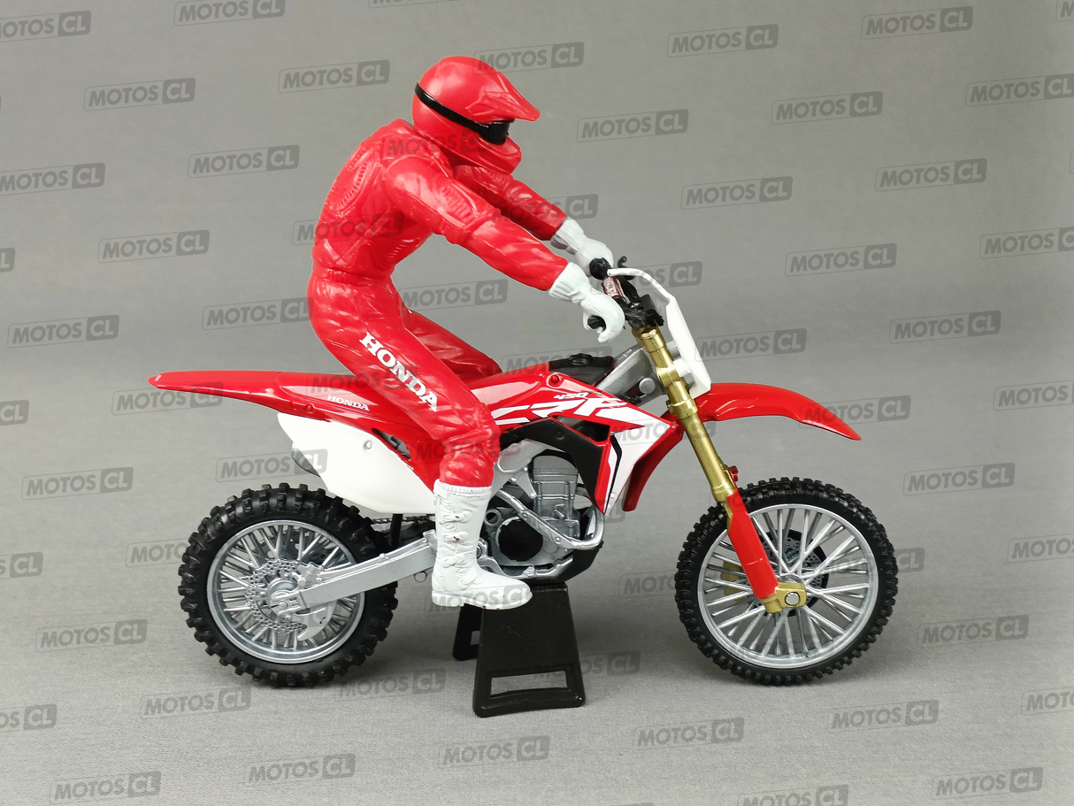 MINIATURE MOTOCROSS HONDA 450CRF+PILOTE 1/12ÈME / RN085-57875