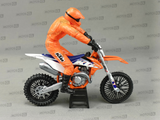 MINIATURE MOTOCROSS KTM 450SXF+PILOTE 1/12ÈME / RN085-58345