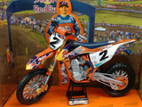 MINIATURE MOTOCROSS KTM SXF450 FACTORY RACING TEAM N°2 COOPER WEBB 1/10ÈME / RN085-58213