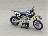 MINIATURE MOTOCROSS YAMAHA STAR RACING TEAM YZF450 N°14 DYLAN FERRANDIS 1/12ÈME / RN085-58333