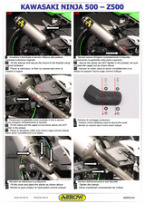 SILENCIEUX ARROW INDY RACE EVO TITANE Z500 2024 ET NINJA 500 2024 KAWASAKI / 71967PK