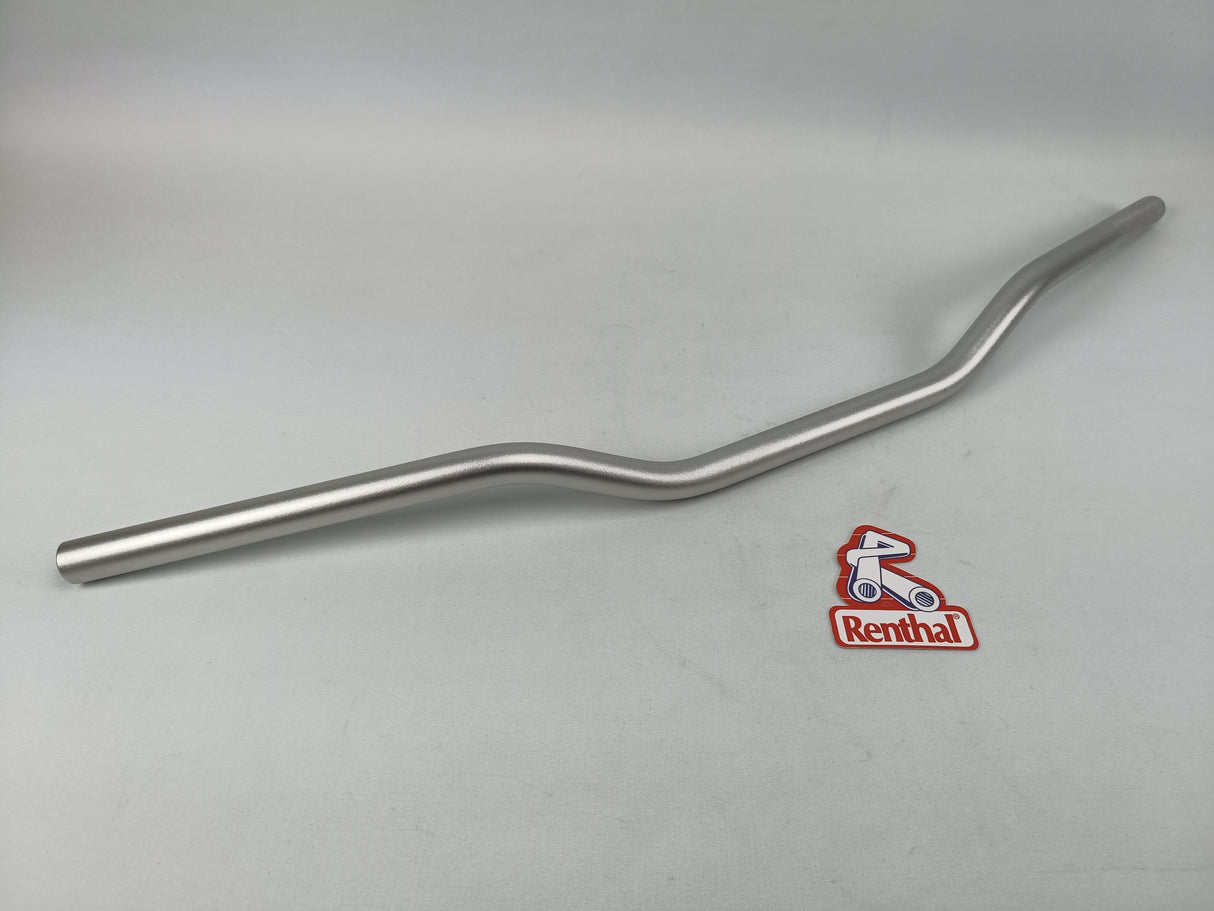 GUIDON RENTHAL 749 ROAD WIDE DIAMÈTRE 22MM ALUMINIUM ANODISÉ LOGO GRIS / 749-02-SI