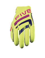 GANTS FIVE MOTOCROSS MXF RACE NOUVELLE GÉNÉRATION JAUNE FLUO-ROSE DU 7/XS AU 13/3XL