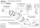 RACCORD COLLECTEUR AKRAPOVIC CATALYSÉ TITANE  RSV4 2009 À 2014 TUONO 2012 À 2016 APRILIA / L-A10SO6CT