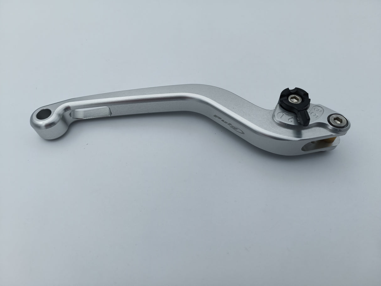 LEVIER DE FREIN PUIG 2.0 EN ALUMINIUM TAILLÉ MASSE LONG ALU-NOIR MONTE SUR ADAPTATEUR PUIG / RP120PN