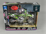 MINIATURE MOTOCROSS KAWASAKI KXF 250 BUB RACING N°317 MATHIS VALIN 1/12ÈME / RN085-58143SS