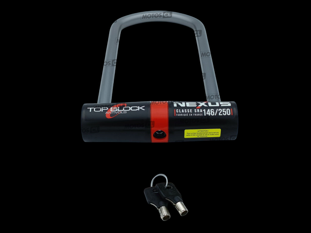 ANTIVOL U NEXUS 146/250 Ø16MM UNIVERSEL ET BMW-YAMAHA TOP BLOCK CLASSE SRA + CORDON DE RAPPEL OFFERT / RTNEXUS250_V2