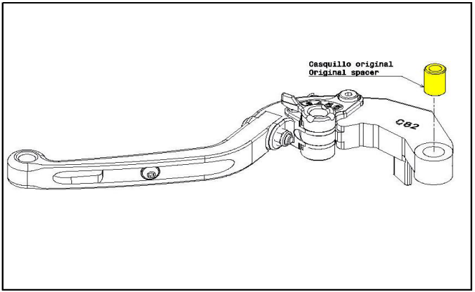 ADAPTATEUR LEVIER D'EMBRAYAGE PUIG 2.0 ET 3.0 EN ALU TAILLÉ MASSE POUR YAMAHA / RP8873N