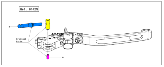 ADAPTATEUR LEVIER DE FREIN PUIG 2.0 ET 3.0 EN ALU TAILLÉ MASSE POUR BMW / RP6142N