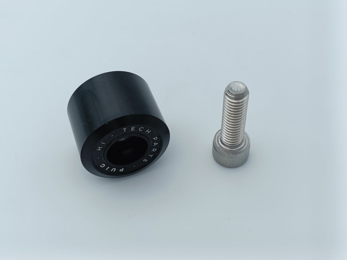 EMBOUT DE GUIDON KAWASAKI ALU PUIG NOIR POUR MONTAGE RÉTROVISEUR OU PROTECTION LEVIER / RP9584N