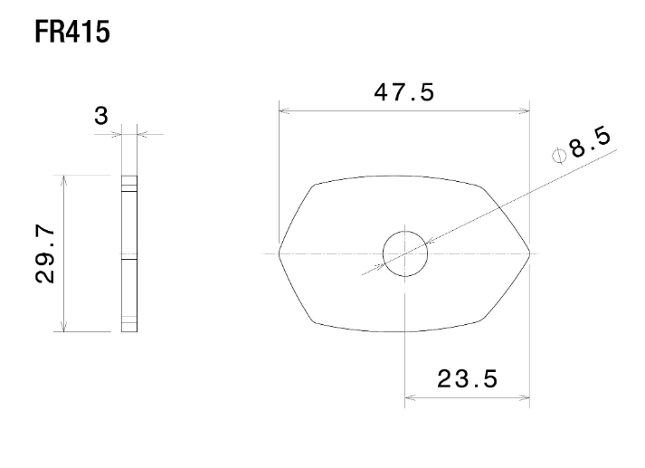 ADAPTATEURS CLIGNOTANTS 4 PIÈCES AVANT OU ARRIERE KAWASAKI RIZOMA / RRFR415B