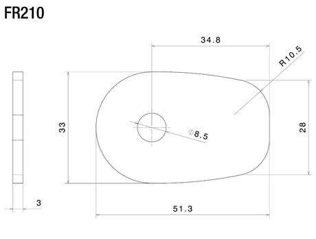 ADAPTATEURS CLIGNOTANTS 4 PIÈCES AVANT OU ARRIERE KAWASAKI-YAMAHA RIZOMA / RRFR210B