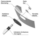 ADAPTATEURS CLIGNOTANTS 4 PIÈCES AVANT OU ARRIERE KAWASAKI-YAMAHA RIZOMA / RRFR210B