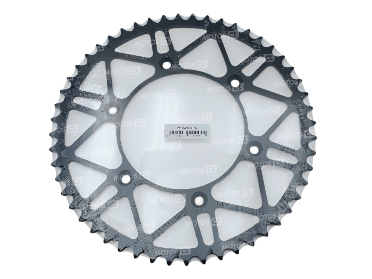 COURONNE AFAM ACIER SLK+ ANTI-BOUE 520 OFF ROAD 52 DENTS CF MOTO-GAS GAS-HONDA-HUSABERG-HUSQVARNA-KTM-STARK FUTURE-TRIUMPH / RA71304SLK+52