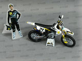 MINIATURE MOTOCROSS HUSQVARNA FC450 ROCKSTAR N°21 JASON ANDERSON 1/12ÈME / RN085-58233