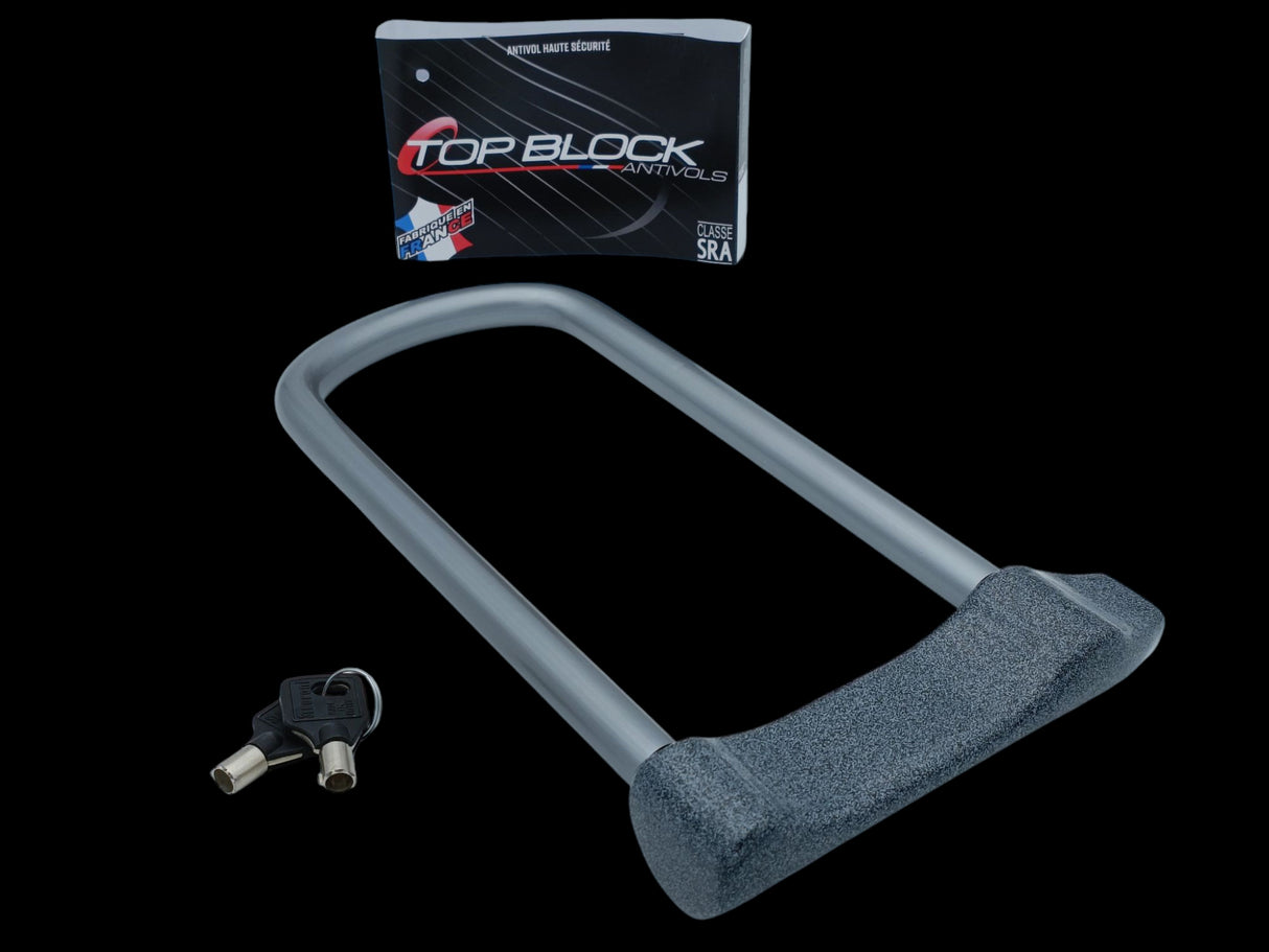 ANTIVOL U SILVER 124/250 Ø16MM UNIVERSEL ET HONDA TOP BLOCK CLASSE 6SRA + CORDON DE RAPPEL OFFERT / RTSILVER124/250