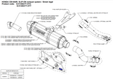 PARE CHALEUR AKRAPOVIC CARBONE HONDA CB1000R 2008 A 2013 / P-HSH10R3/1