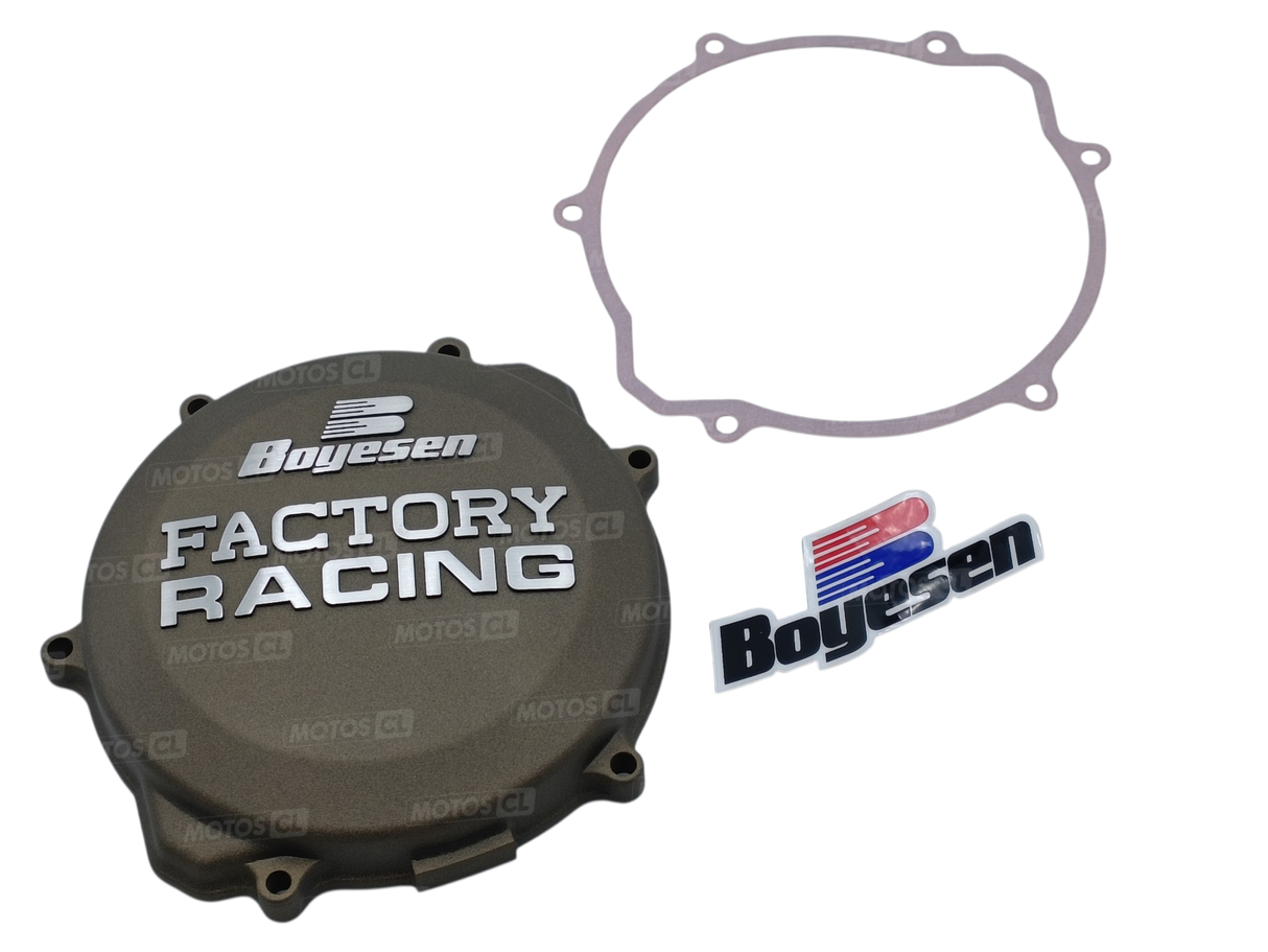 COUVERCLE DE CARTER D'EMBRAYAGE BOYESEN FACTORY RACING EN ALUMINIUM COULEUR MAGNÉSIUM FANTIC XX250 2022 À 2026-YAMAHA YZ250 1999 À 2026-YZ250X 2016 À 2022 / RBCC32AM