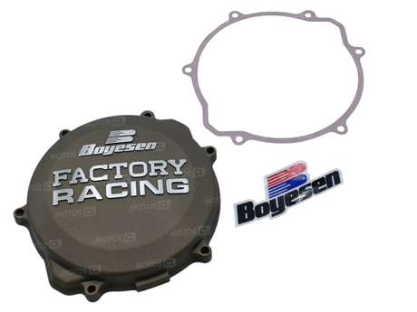COUVERCLE DE CARTER D'EMBRAYAGE BOYESEN FACTORY RACING EN ALUMINIUM COULEUR MAGNÉSIUM FANTIC XX250 2022 À 2026-YAMAHA YZ250 1999 À 2026-YZ250X 2016 À 2022 / RBCC32AM