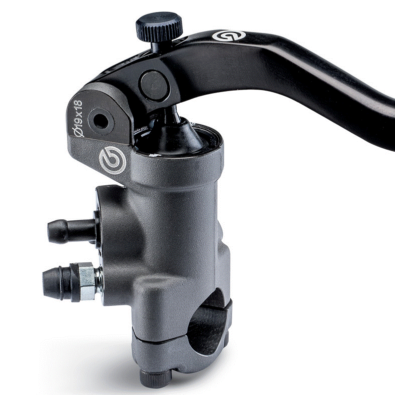 MAÎTRE-CYLINDRE RADIAL DE FREIN AVANT BREMBO UPGRADE PR19X18 AVEC LEVIER LONG FIXE / RB110476070