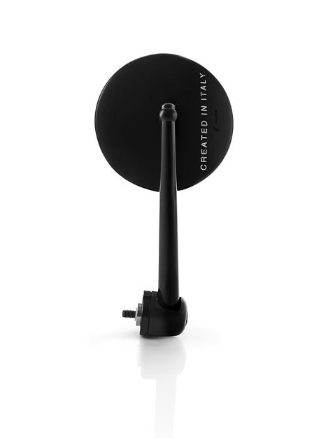 RÉTROVISEUR EMBOUT DE GUIDON HOMOLOGUÉ EN ALU RIZOMA "SPIRIT" ANODISÉ NOIR LOGO GRIS BIPOSITION / RRBS192BA