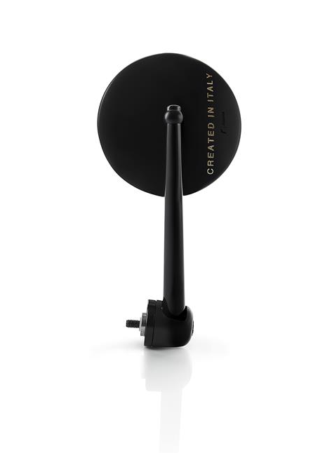 RÉTROVISEUR EMBOUT DE GUIDON HOMOLOGUÉ EN ALU RIZOMA "SPIRIT" ANODISÉ NOIR LOGO BRONZE BIPOSITION / RRBS192BZ