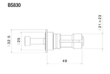 ADAPTATEUR RÉTRO OU PROGUARD RIZOMA Ø 21MM A 23MM POUR GUIDON 25,4MM / RRBS830B