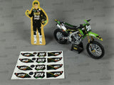 MINIATURE MOTOCROSS KAWASAKI KXF 250 BUB RACING N°319 QUENTIN MARC PRUNIÈRE 1/12ÈME / RN085-58183