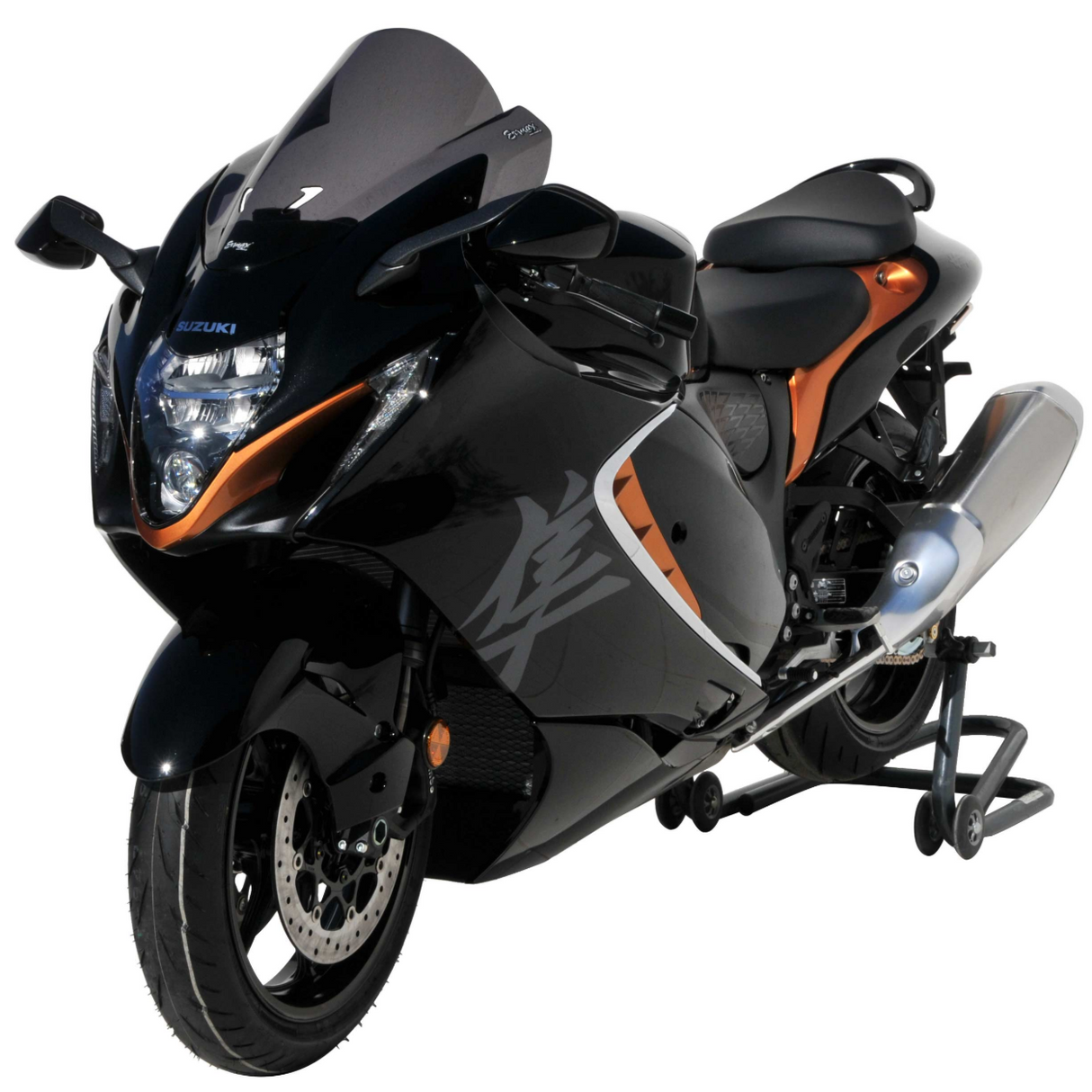 BULLE AÉROMAX HAYABUSA 1300GSX-R 2021 À 2025 NOIR CLAIR ERMAX / RE0704Y86-03
