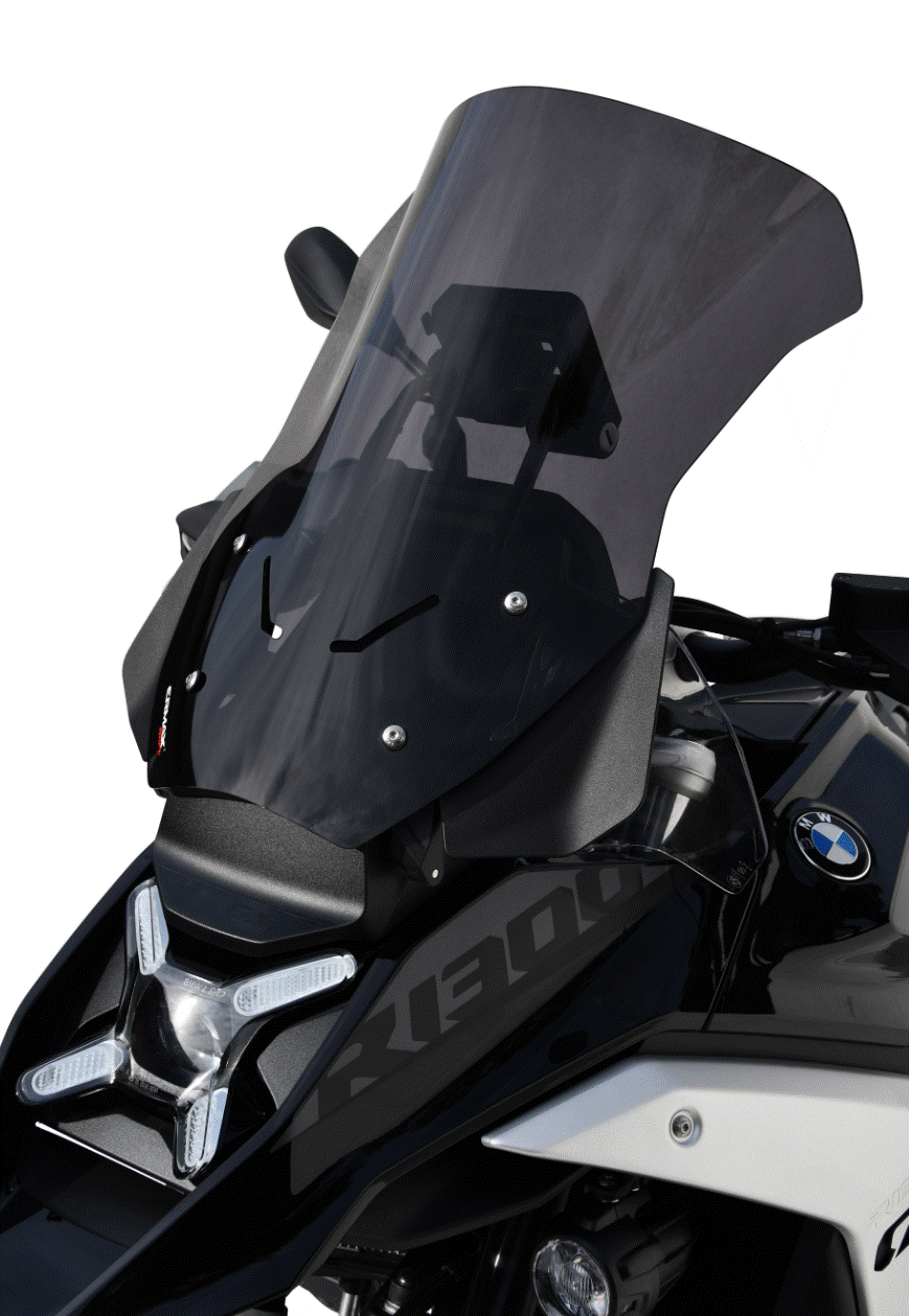 BULLE HAUTE PROTECTION NOIR CLAIR POUR BMW R1300GS 2023 À 2025 HAUTEUR 48CM ERMAX / RE0110052-03