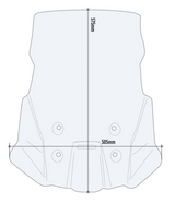 BULLE HAUTE GIVI V-STROM 1050-V-STROM1050 XT-V-STROM1050 SE 2020 À 2026 V-STROM 1050 DE 2023 À 2026 INCOLORE / RGD3117ST