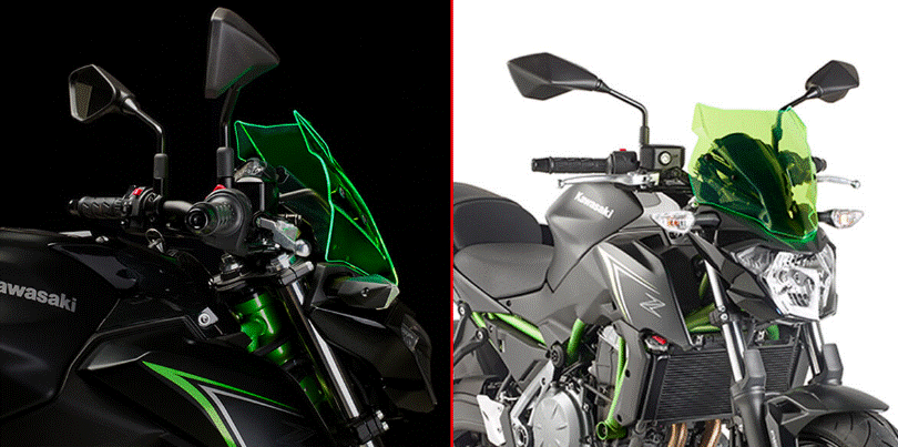 BULLE LIME FUMÉE VERT-JAUNE Z650 KAWASAKI 2017 À 2019 GIVI / A4117GR