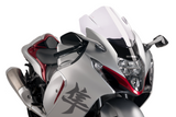 BULLE HAYABUSA GSX-R1300 SUZUKI 2021-2024 DOUBLE COURBURE Z-RACING +6CM HOMOLOGUÉ TRANSPARENTE CLAIR PUIG / RP21138W