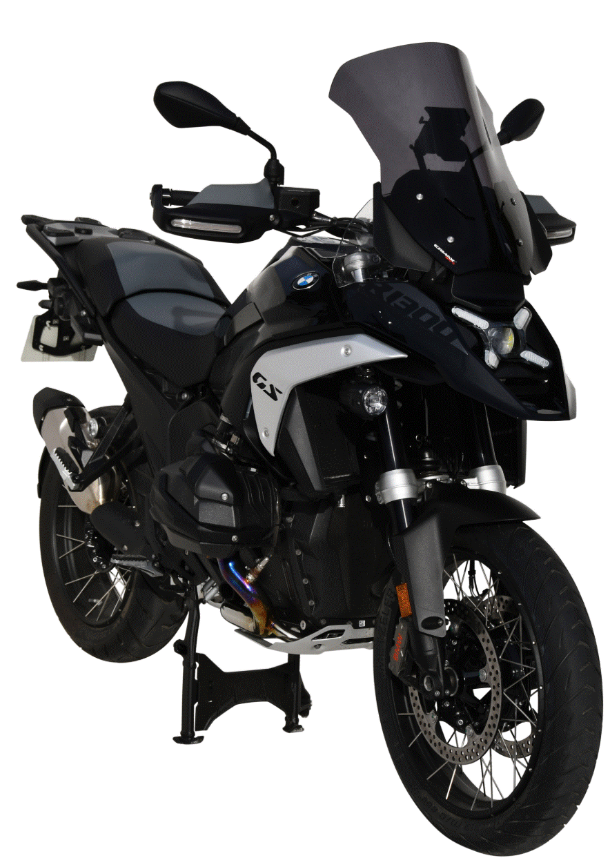 BULLE HAUTE PROTECTION NOIR CLAIR POUR BMW R1300GS 2023 À 2025 HAUTEUR 48CM ERMAX / RE0110052-03