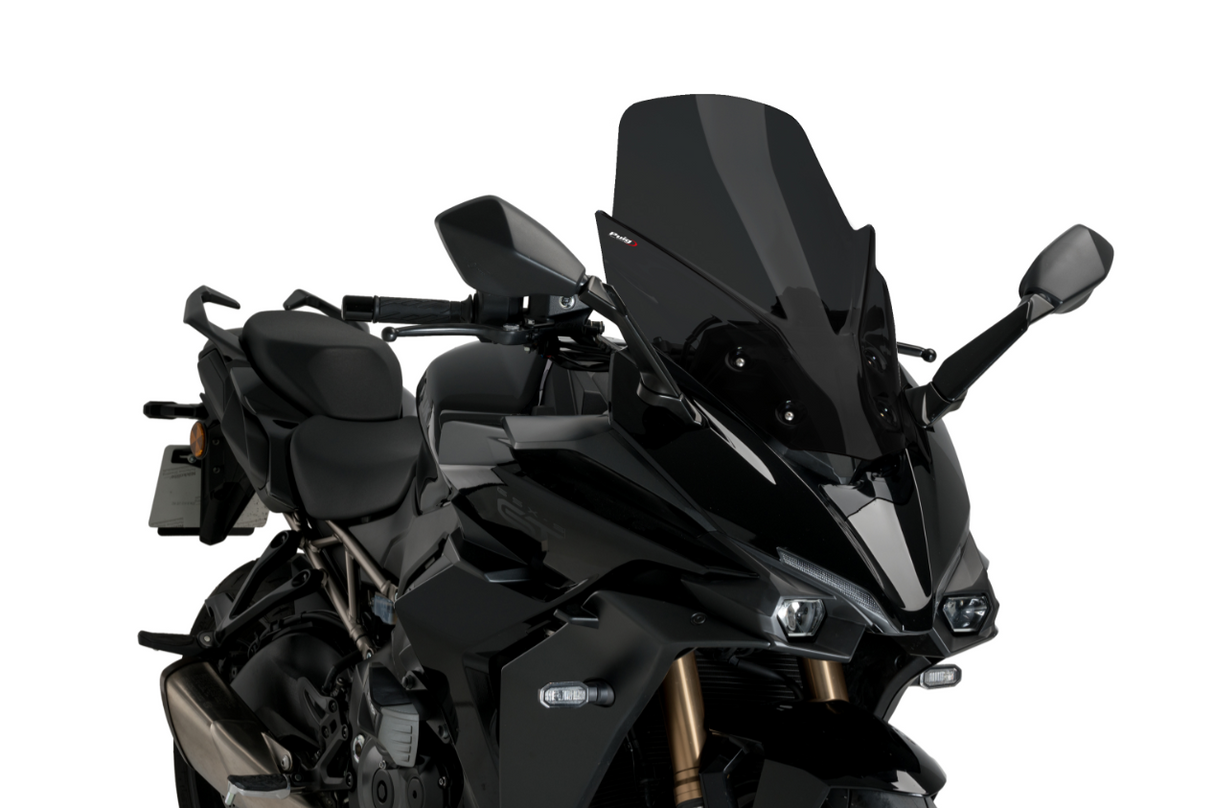 BULLE GSX-S1000GT SUZUKI 2022-2024 TOURING +8CM HOMOLOGUÉ FUMÉ NOIR PUIG / RP21342F