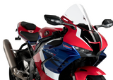 BULLE CBR1000RR-R ET CBR-1000RR-R SP HONDA 2020-2024 DOUBLE COURBURE R-RACER +7CM HOMOLOGUÉ CLAIR TRANSPARENTE PUIG / RP20314W